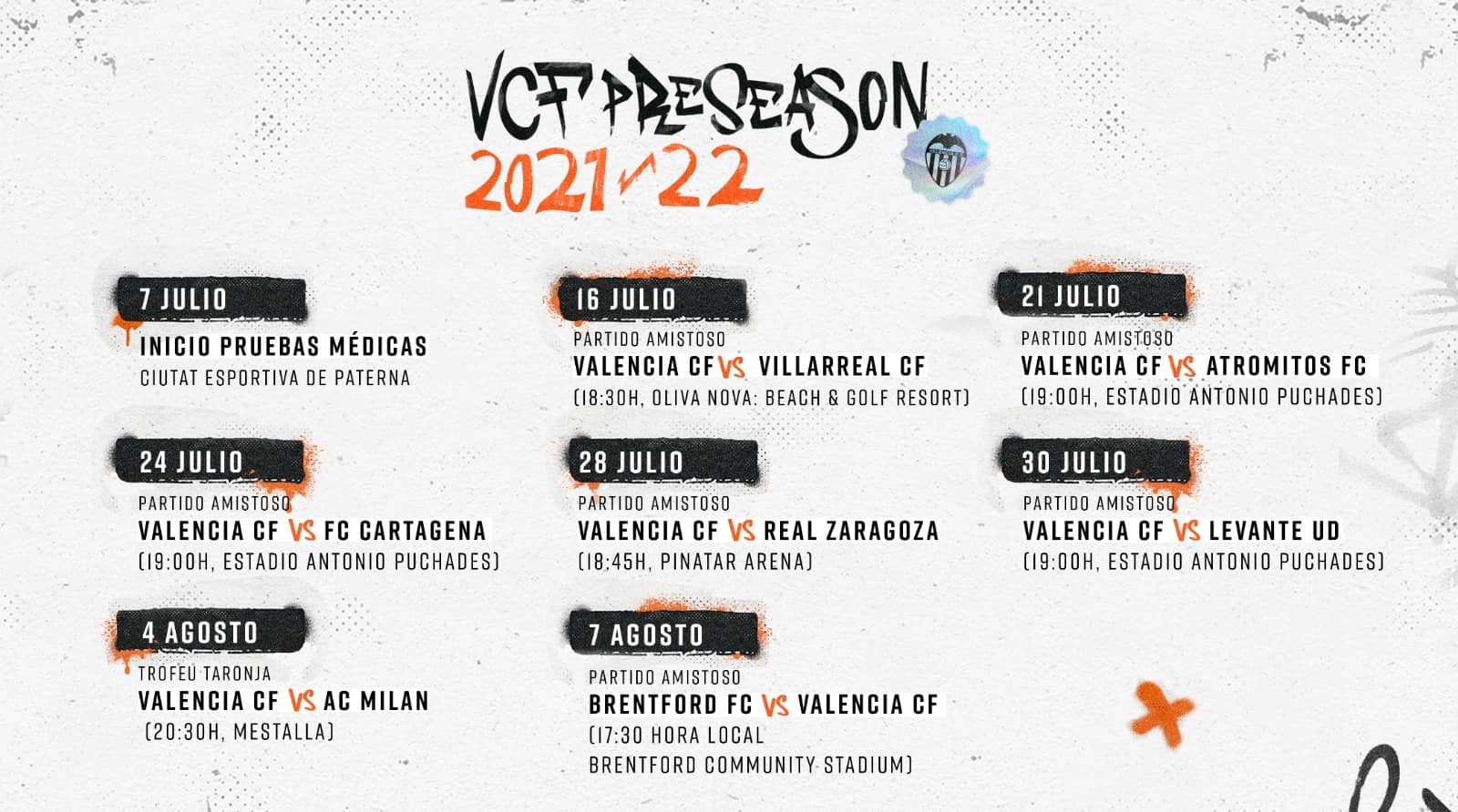 Partidos de valencia cf