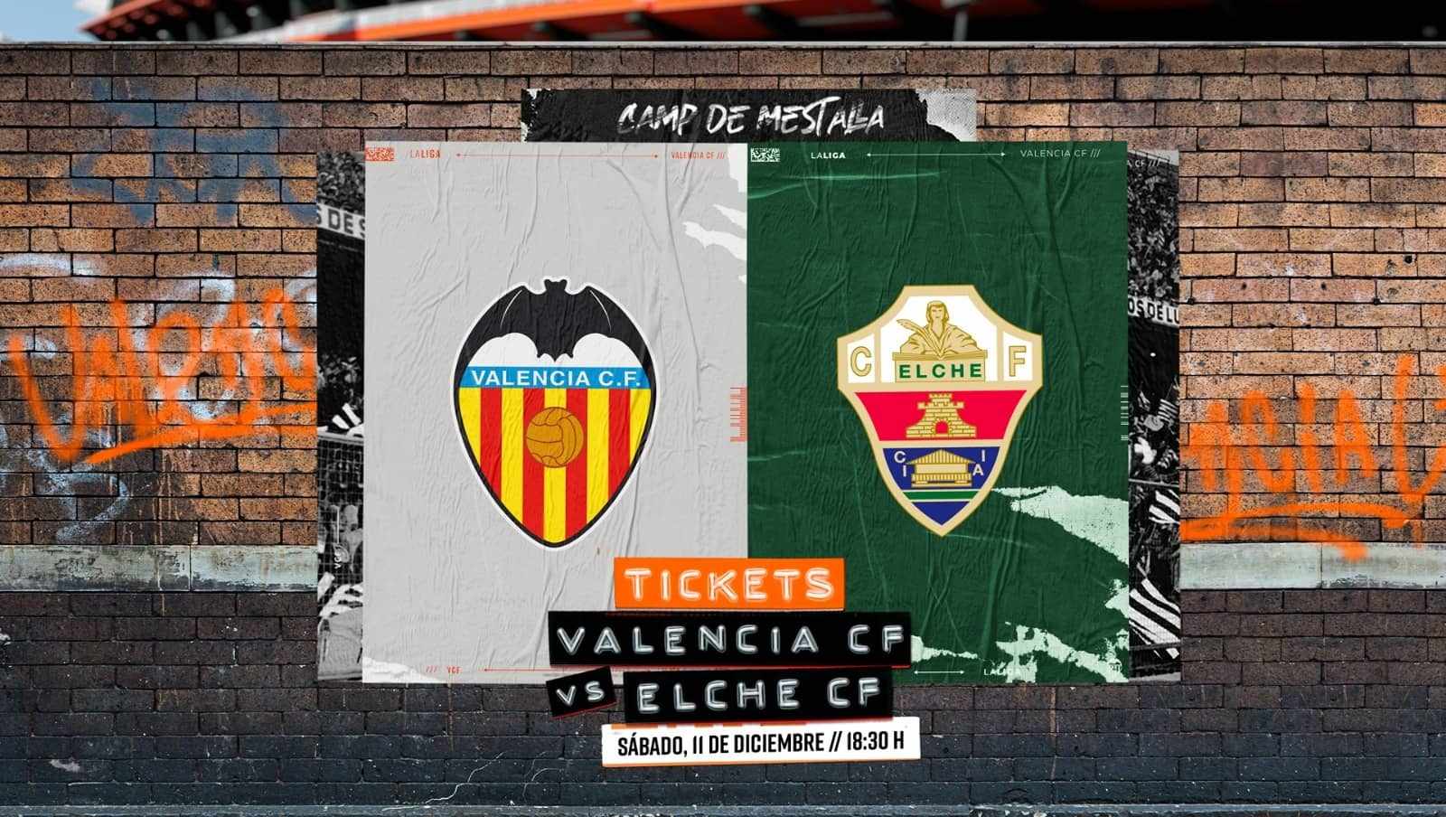 Ya a la venta las entradas para el Valencia CF – Elche CF - Valencia CF