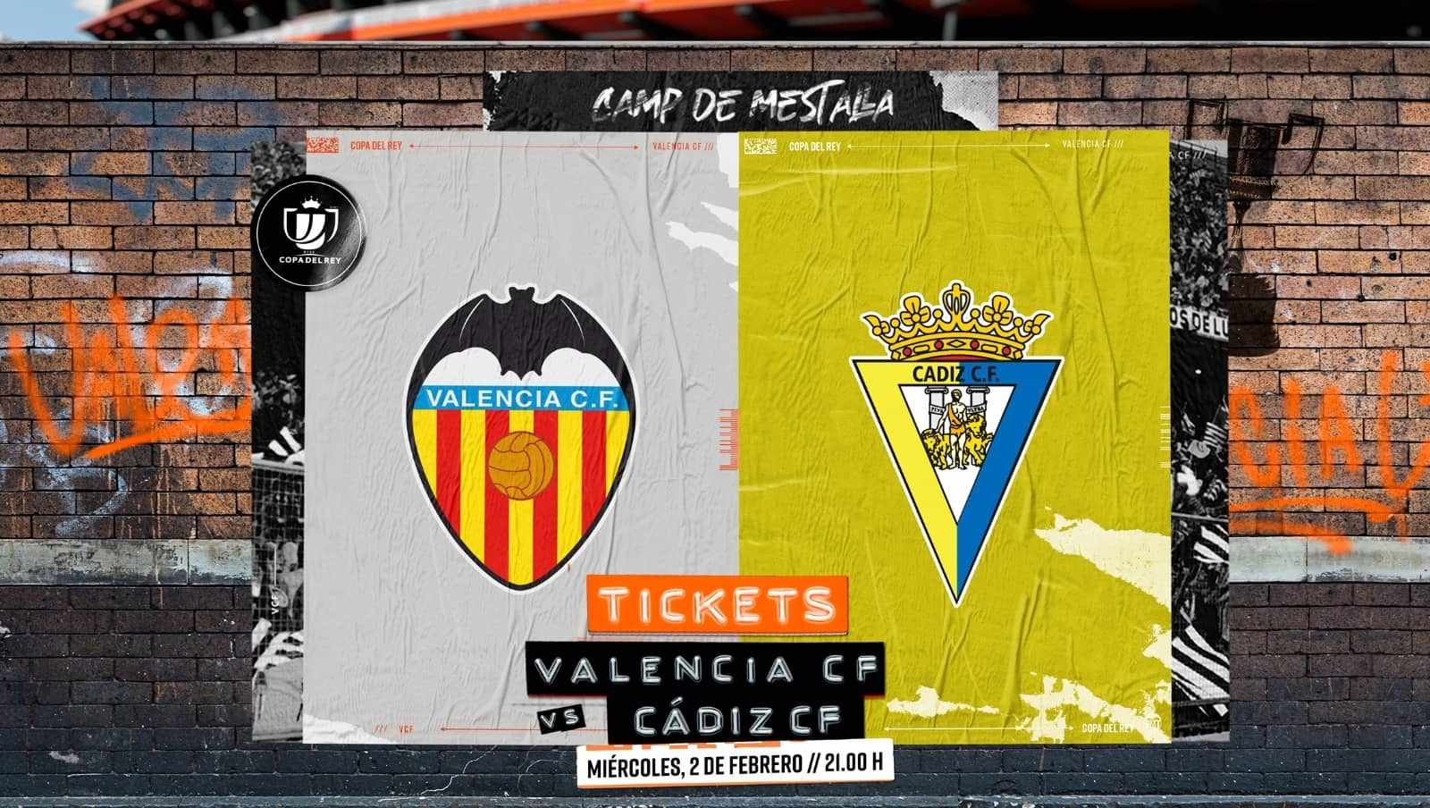 Ya a la venta las entradas para el Valencia CF – Cádiz CF de la Copa ...