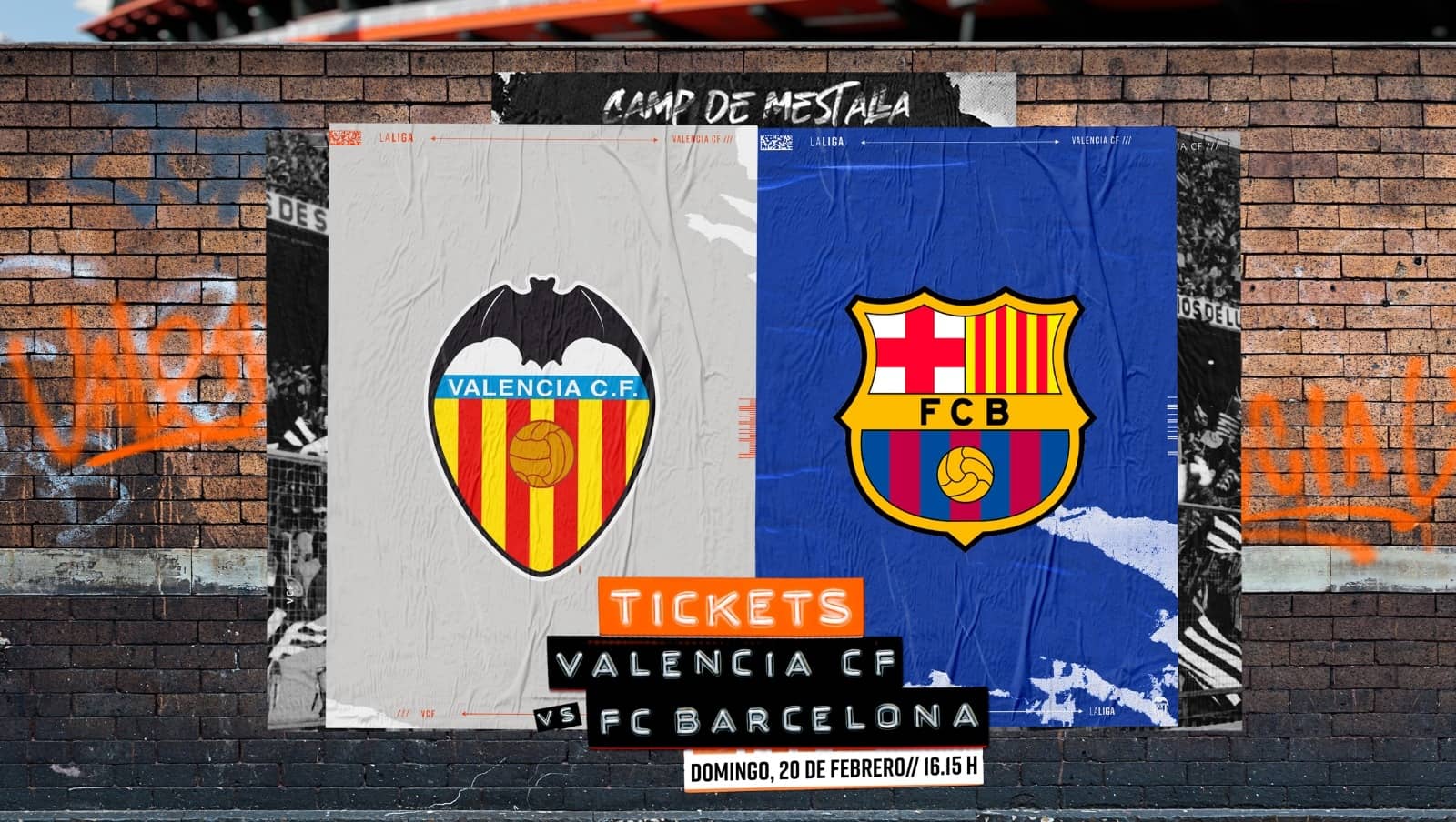 Ya a la venta las entradas para el Valencia CF – FC Barcelona - Valencia CF