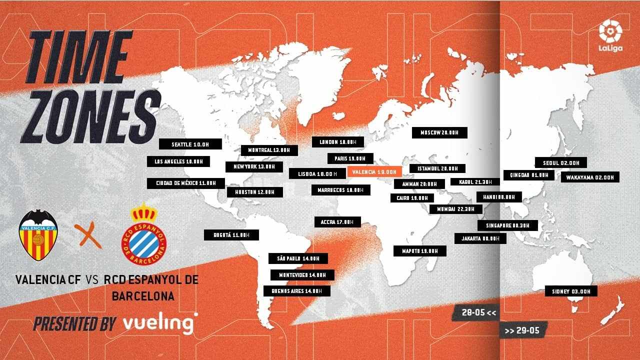 Cuándo y dónde ver en directo el Valencia - Espanyol - Valencia CF