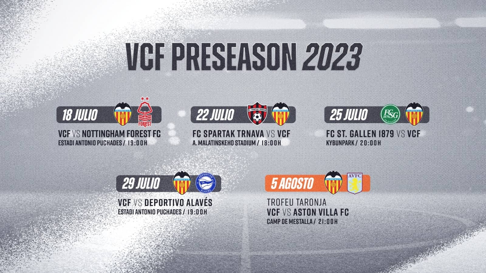 Valencia CF 2023/24 preseason confirmed – Valencia CF