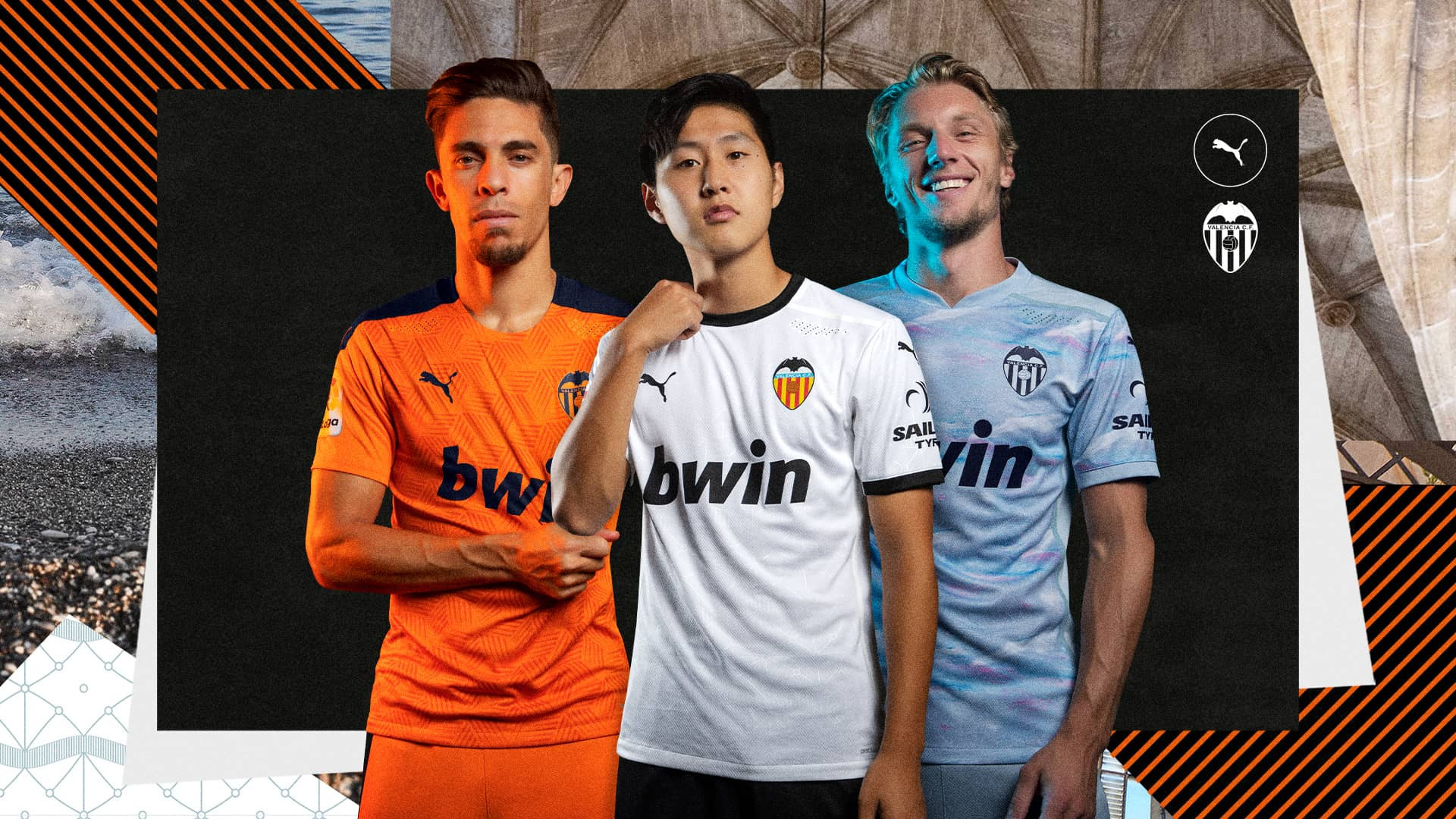 El Valencia presenta sus nuevas camisetas para la temporada 21-22 